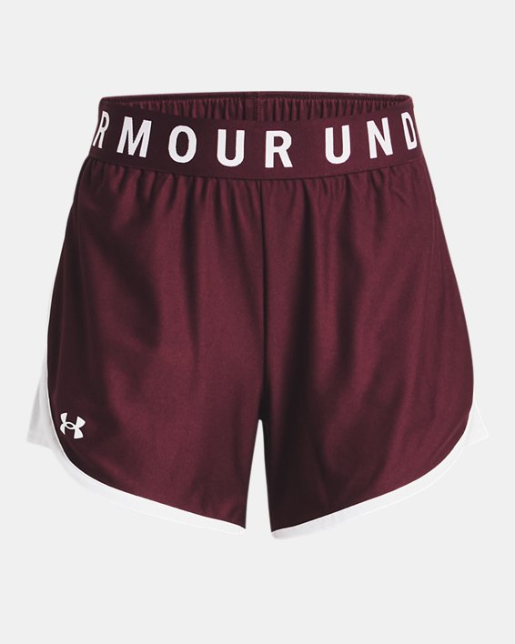 Women's UA Play Up 5" Shorts in Maroon image number 4
